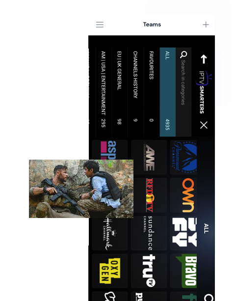 IPTV SMARTERS ANDROIS SCREEN